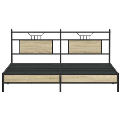 Bedframe zonder matras hout sonoma eikenkleurig 183x203 cm