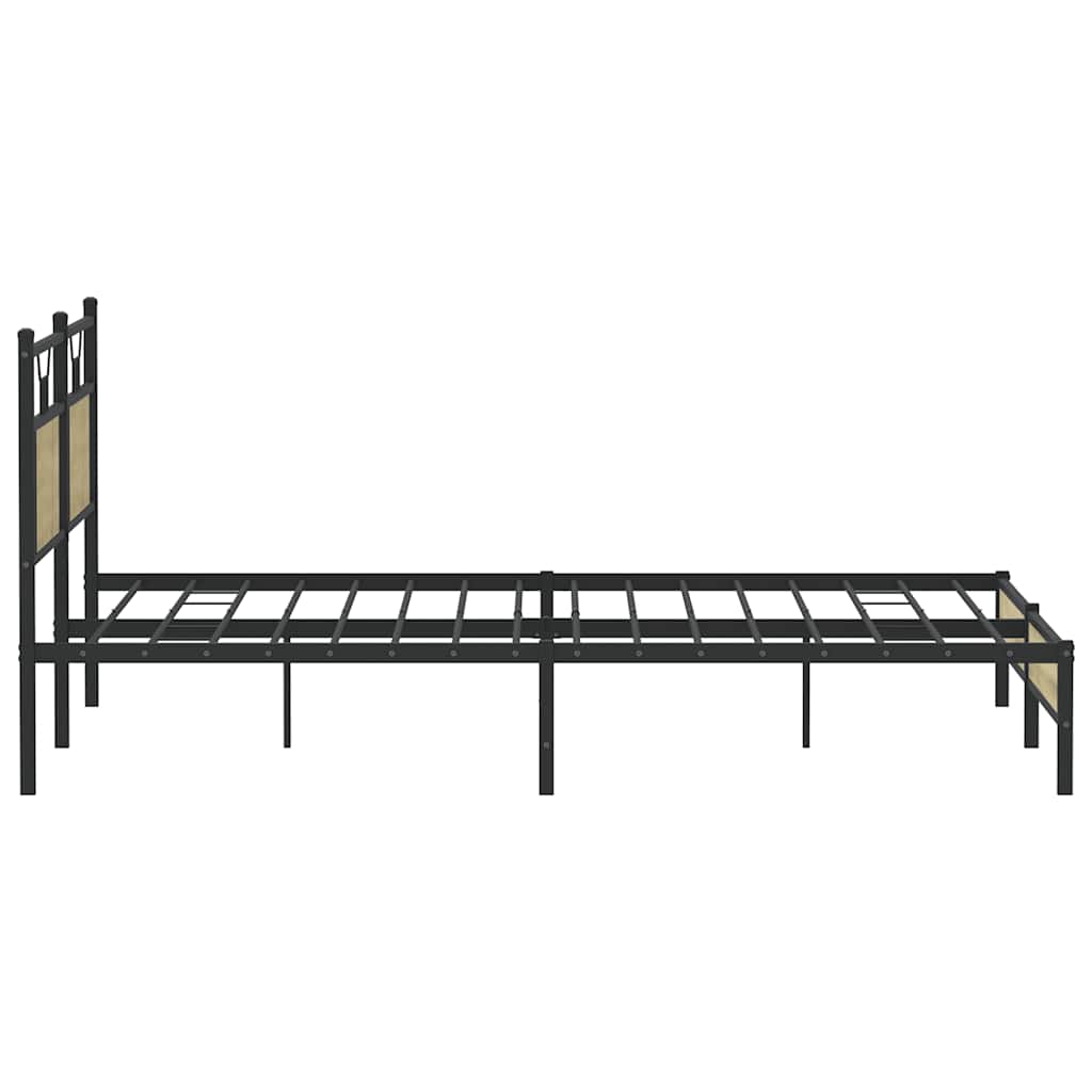 Bedframe zonder matras hout sonoma eikenkleurig 183x203 cm