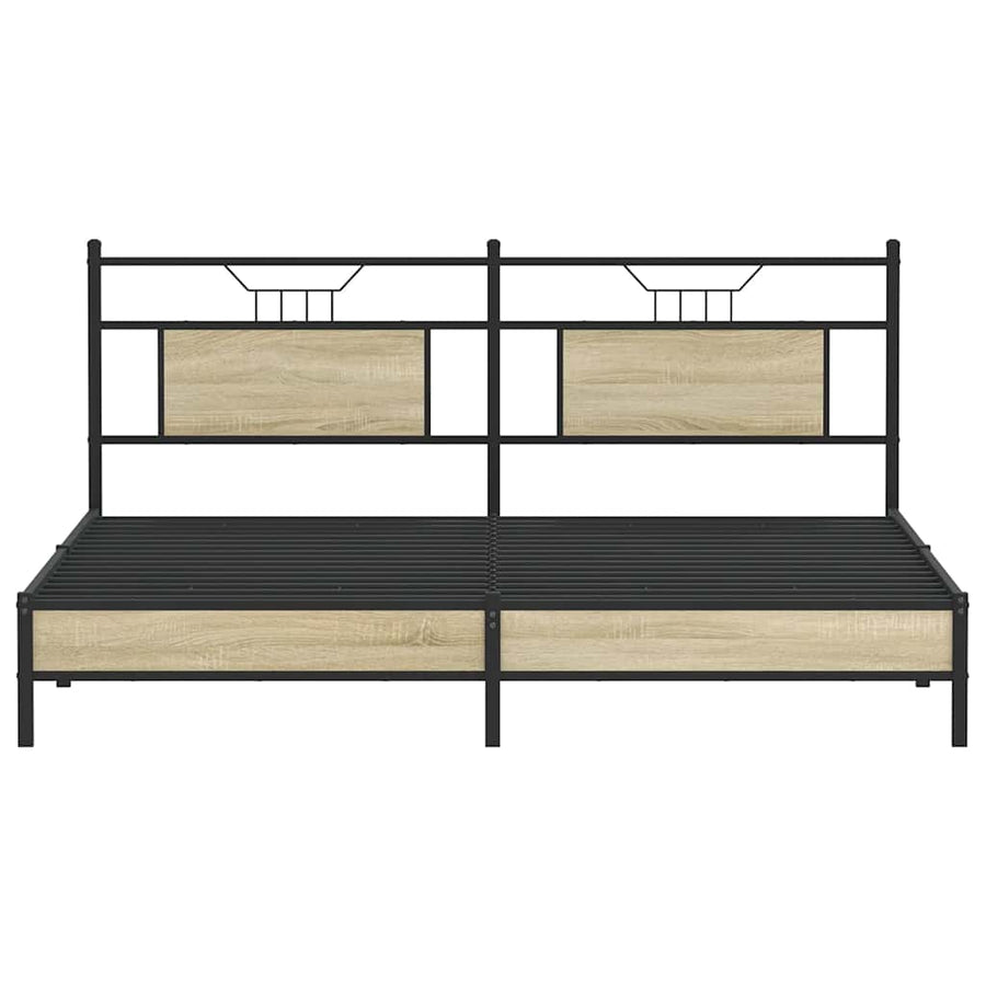 Bedframe zonder matras 183x213cm spaanplaat sonoma eikenkleurig