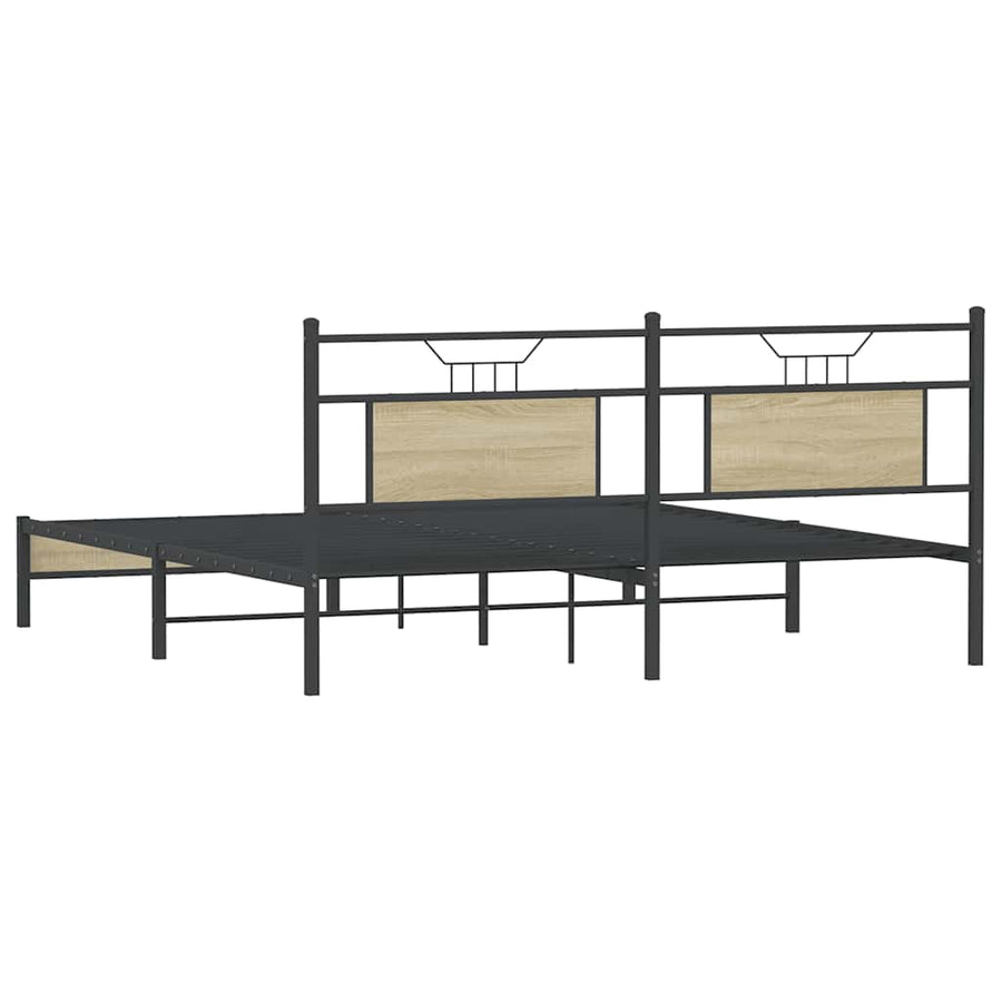 Bedframe zonder matras 183x213cm spaanplaat sonoma eikenkleurig