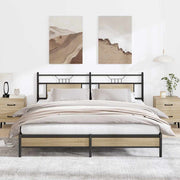 Bedframe 183x213 cm spaanplaat sonoma eiken met hoofdeinde