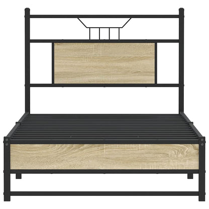 Bedframe zonder matras hout sonoma eikenkleurig 75x190 cm