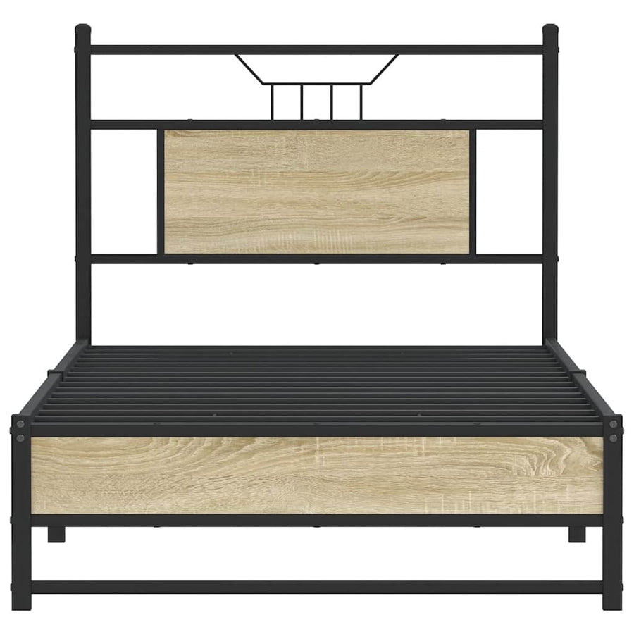 Bedframe zonder matras hout sonoma eikenkleurig 75x190 cm