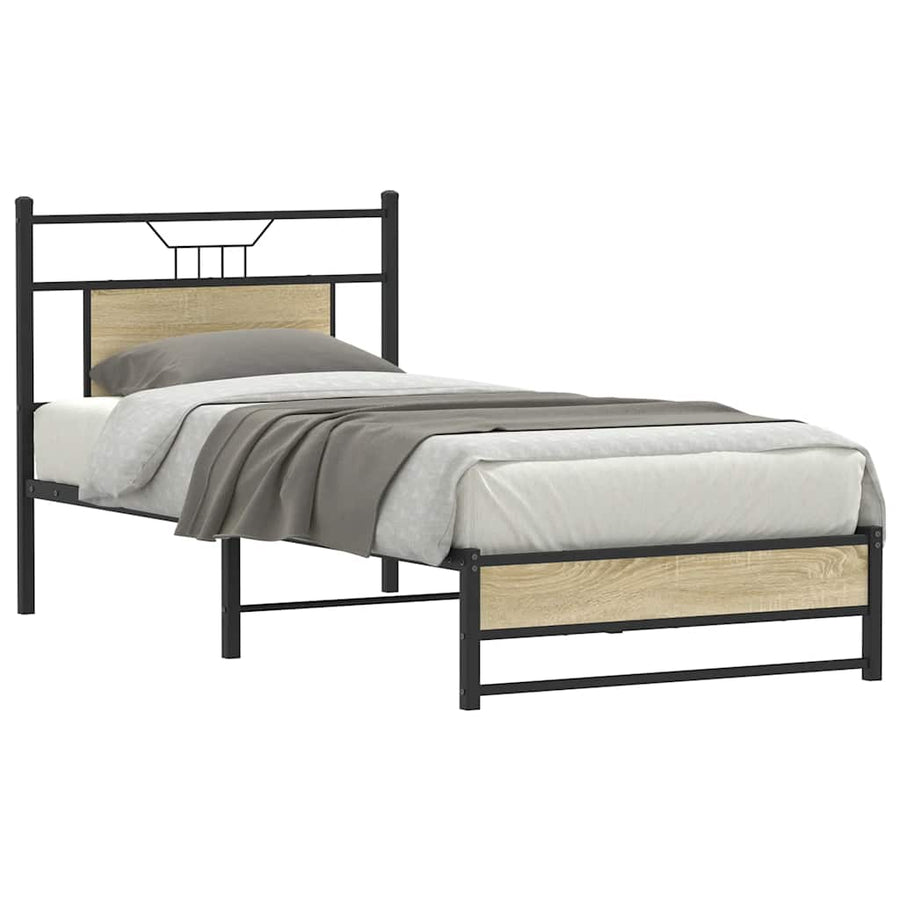 Bedframe zonder matras hout sonoma eikenkleurig 80x200 cm