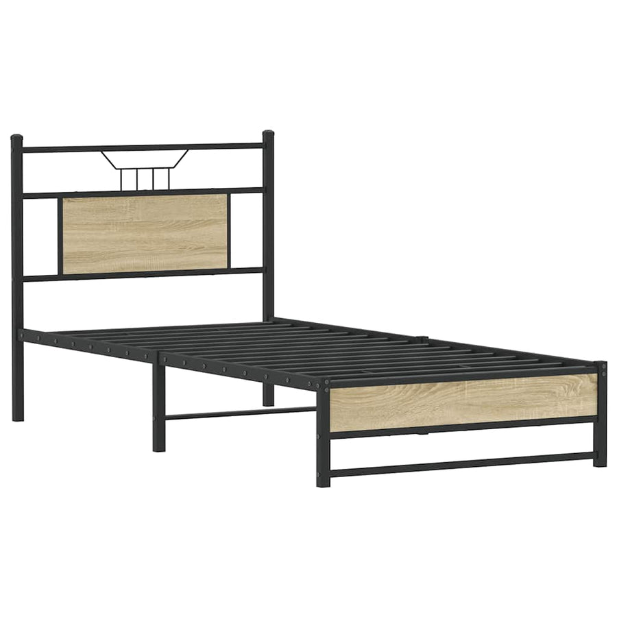 Bedframe zonder matras hout sonoma eikenkleurig 80x200 cm