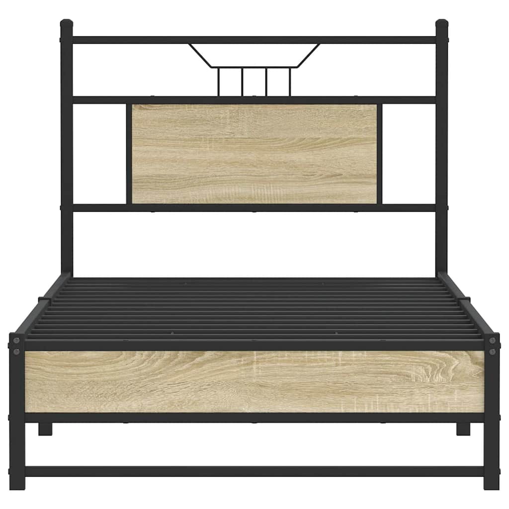 Bedframe zonder matras hout sonoma eikenkleurig 80x200 cm