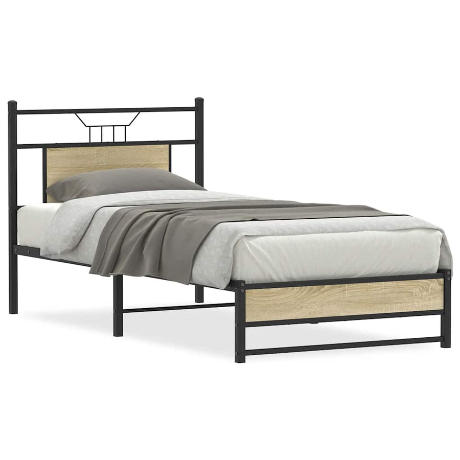 Bedframe zonder matras hout sonoma eikenkleurig 80x200 cm