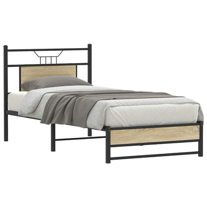 Bedframe zonder matras hout sonoma eikenkleurig 90x190 cm