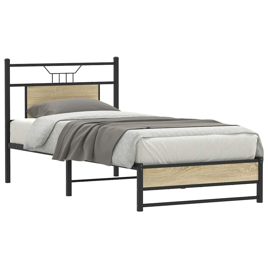 Bedframe zonder matras hout sonoma eikenkleurig 90x190 cm