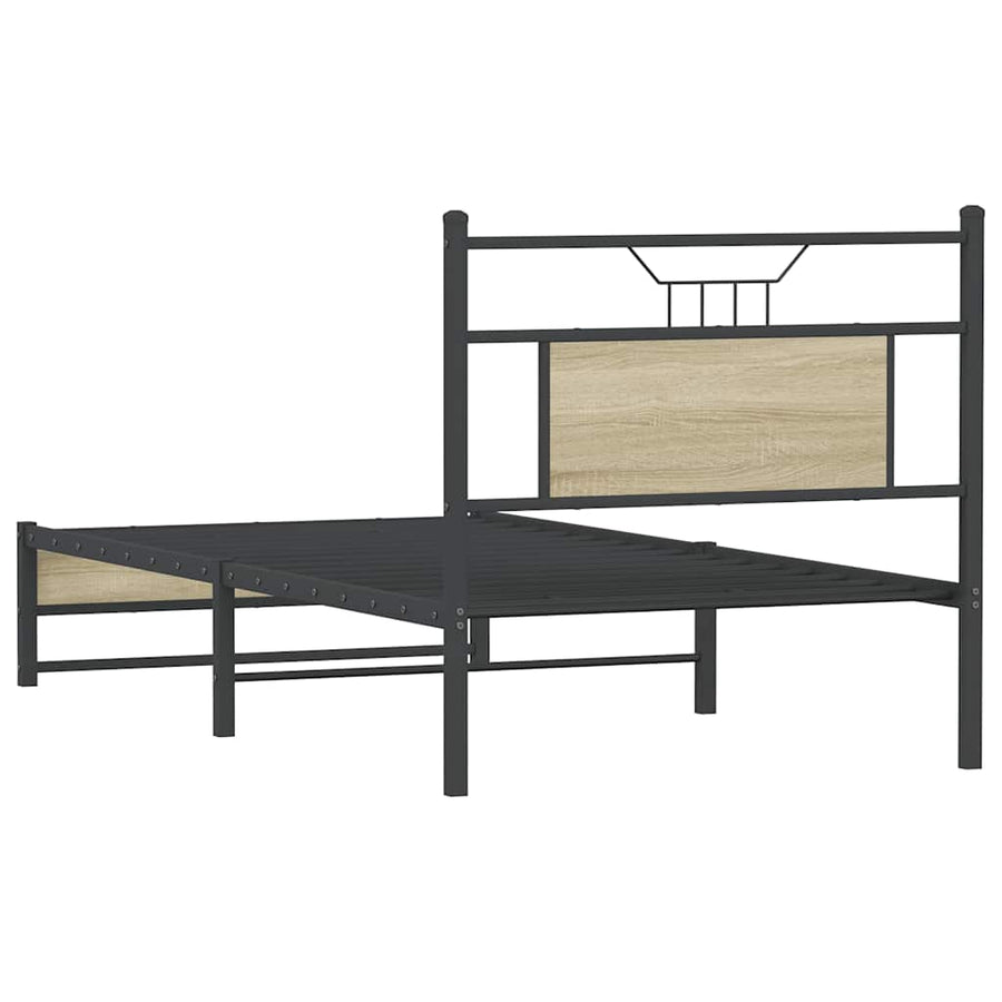 Bedframe zonder matras hout sonoma eikenkleurig 90x190 cm
