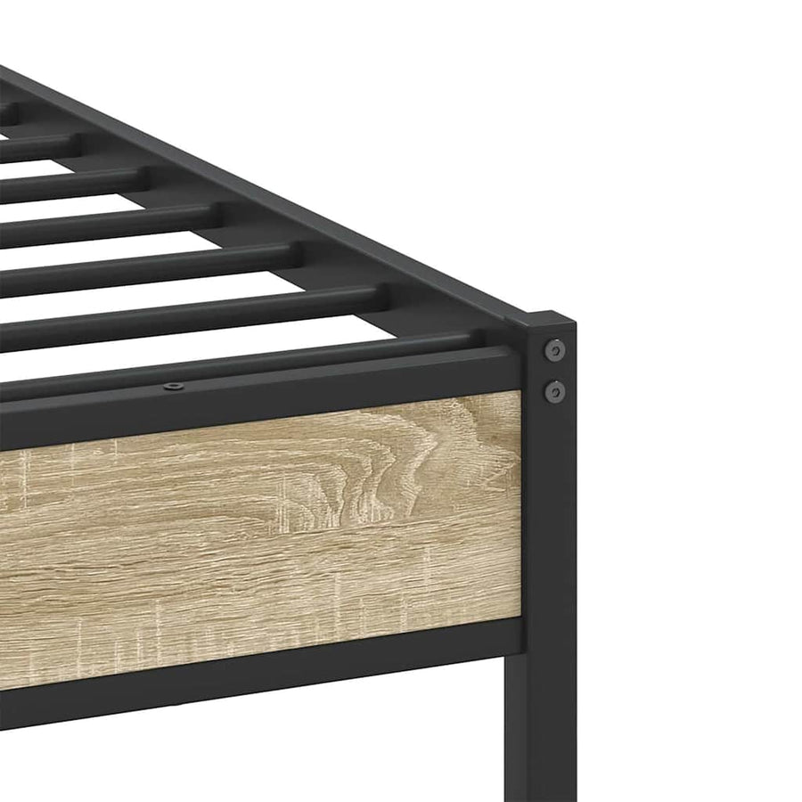 Bedframe zonder matras hout sonoma eikenkleurig 90x190 cm