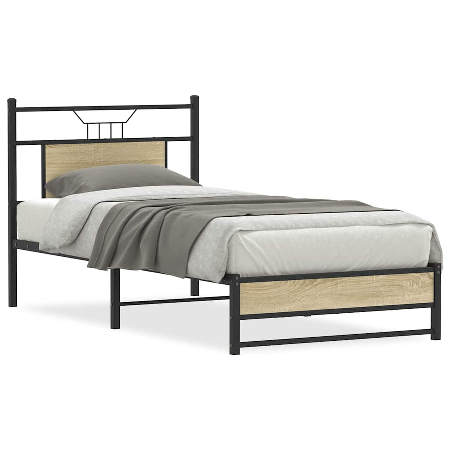 Bedframe zonder matras hout sonoma eikenkleurig 90x190 cm