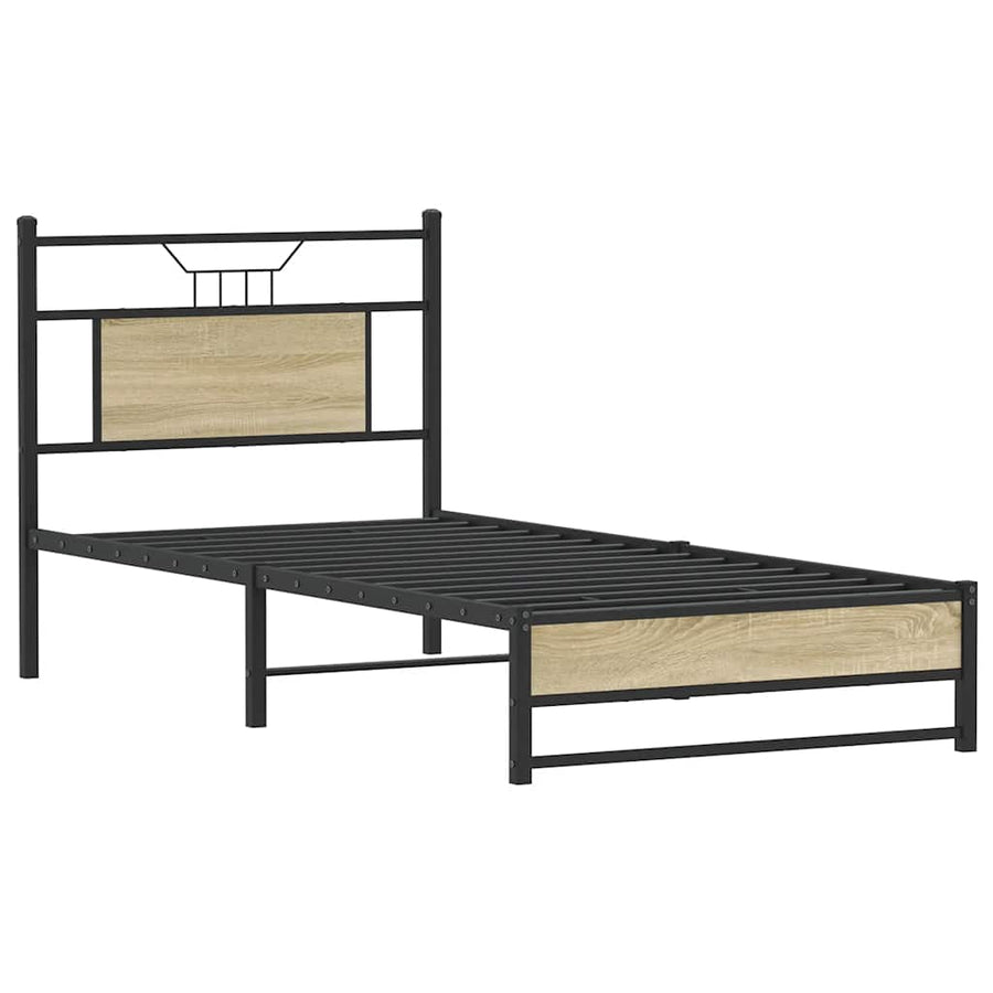 Bedframe zonder matras hout sonoma eikenkleurig 90x200 cm
