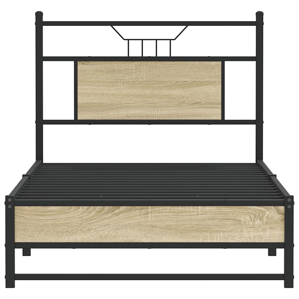 Bedframe zonder matras hout sonoma eikenkleurig 90x200 cm