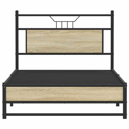 Bedframe zonder matras hout sonoma eikenkleurig 100x190 cm