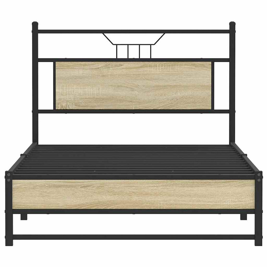 Bedframe zonder matras hout sonoma eikenkleurig 100x190 cm