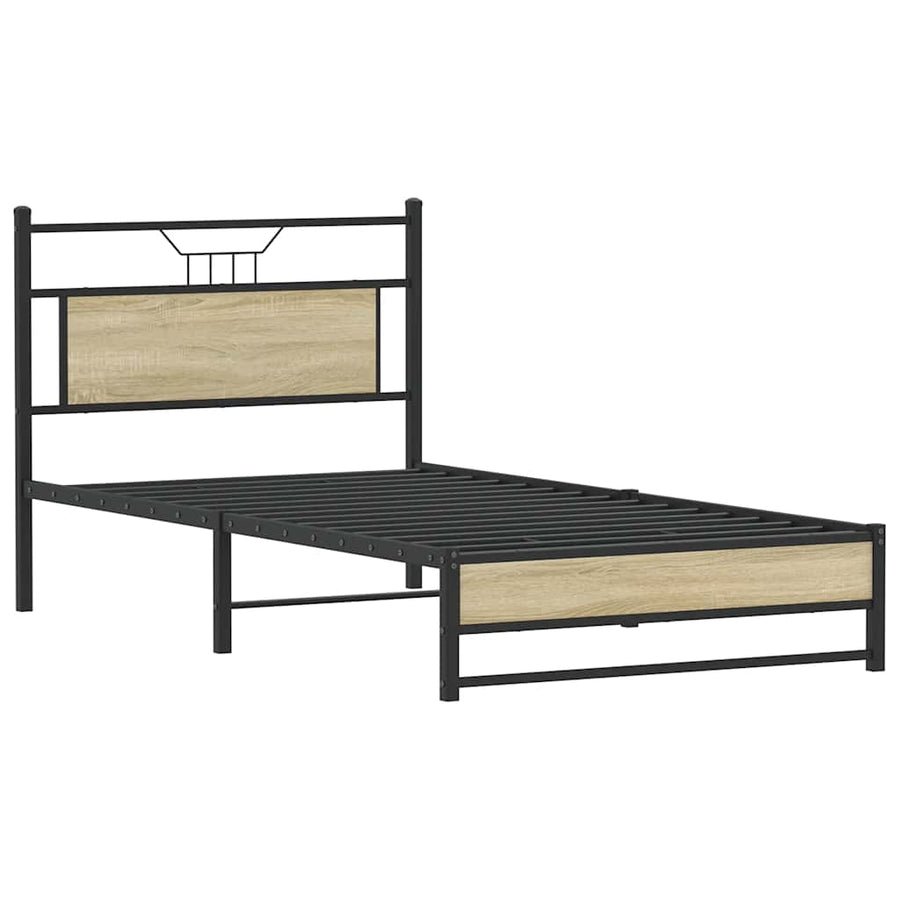 Bedframe zonder matras hout sonoma eikenkleurig 100x200 cm
