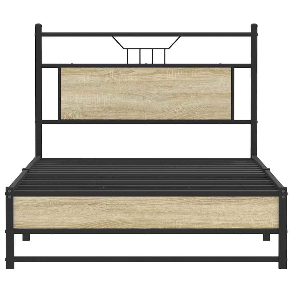 Bedframe zonder matras hout sonoma eikenkleurig 100x200 cm