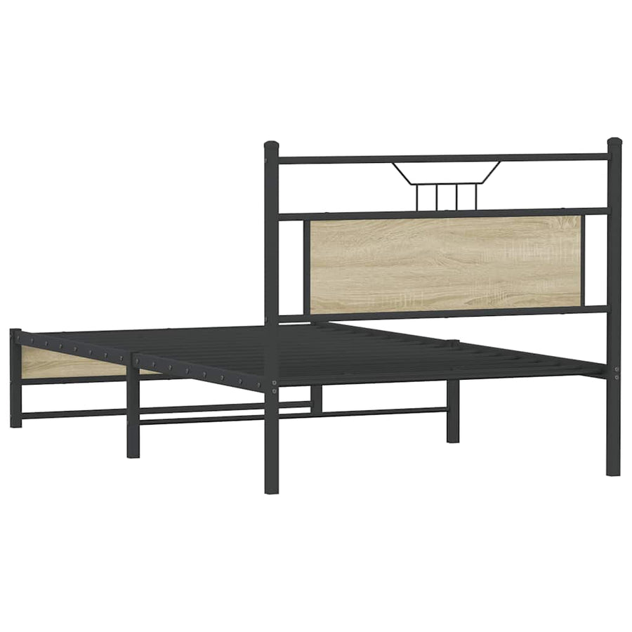Bedframe zonder matras hout sonoma eikenkleurig 100x200 cm