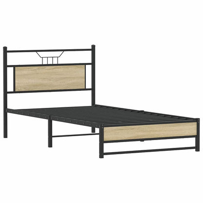 Bedframe zonder matras 107x203cm spaanplaat sonoma eikenkleurig