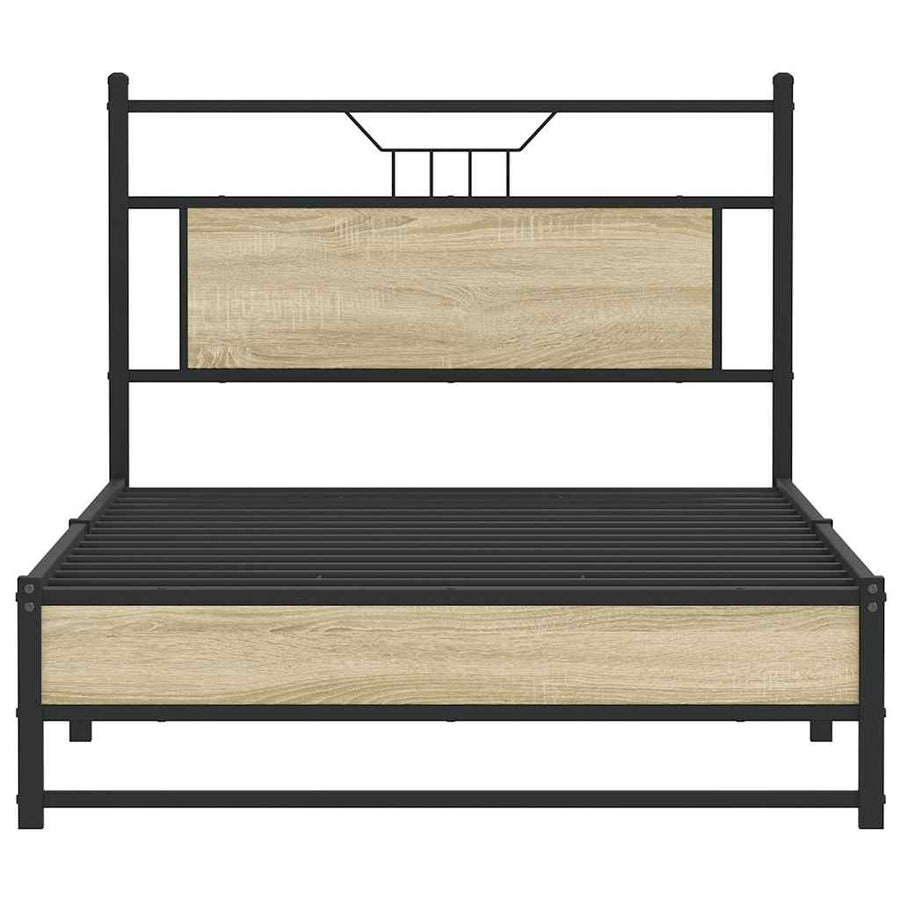 Bedframe zonder matras 107x203cm spaanplaat sonoma eikenkleurig