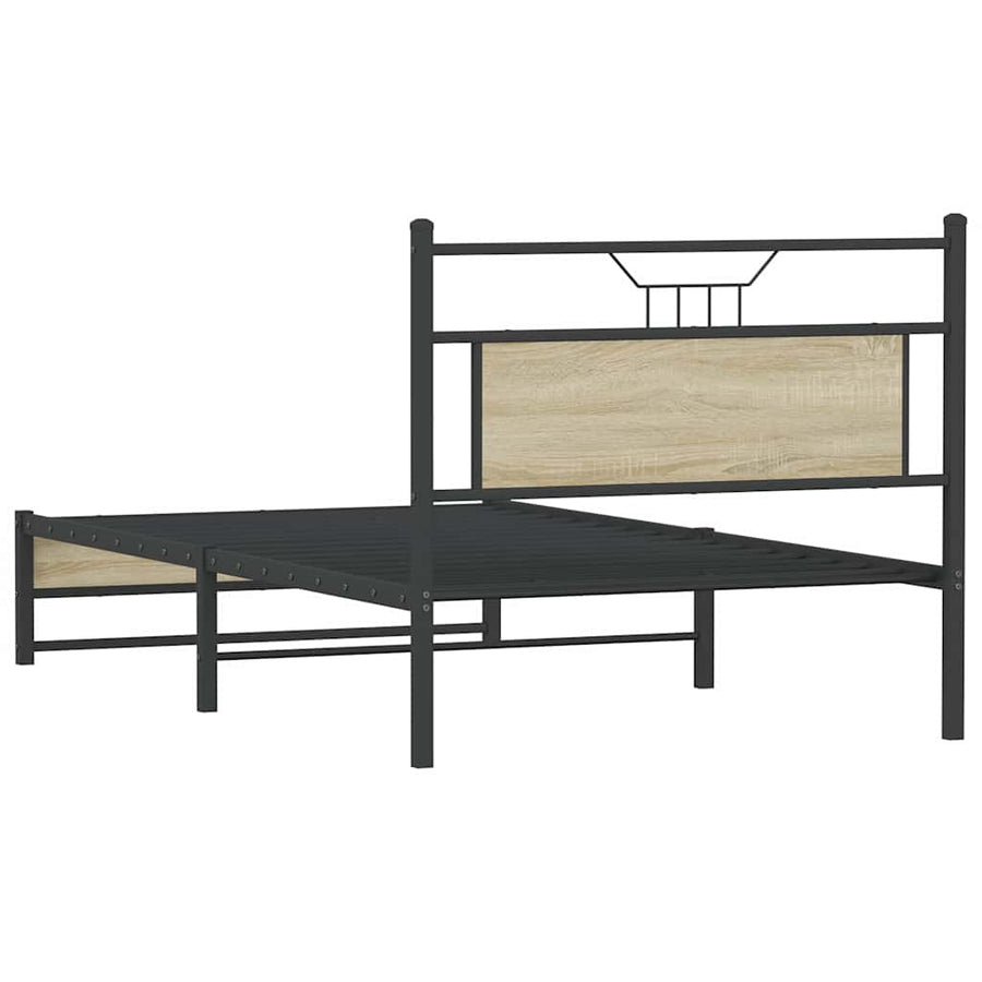 Bedframe zonder matras 107x203cm spaanplaat sonoma eikenkleurig
