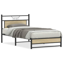 Bedframe zonder matras 107x203cm spaanplaat sonoma eikenkleurig