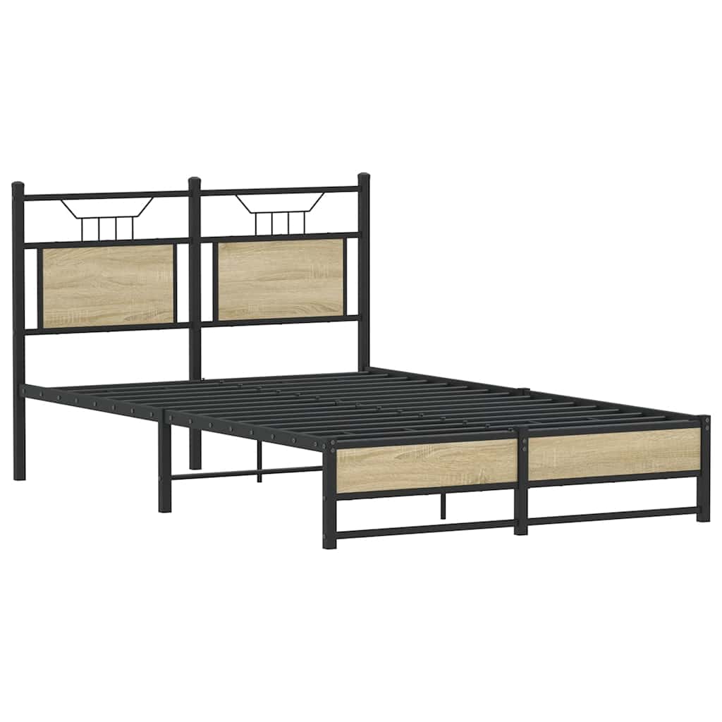 Bedframe zonder matras hout sonoma eikenkleurig 120x190 cm