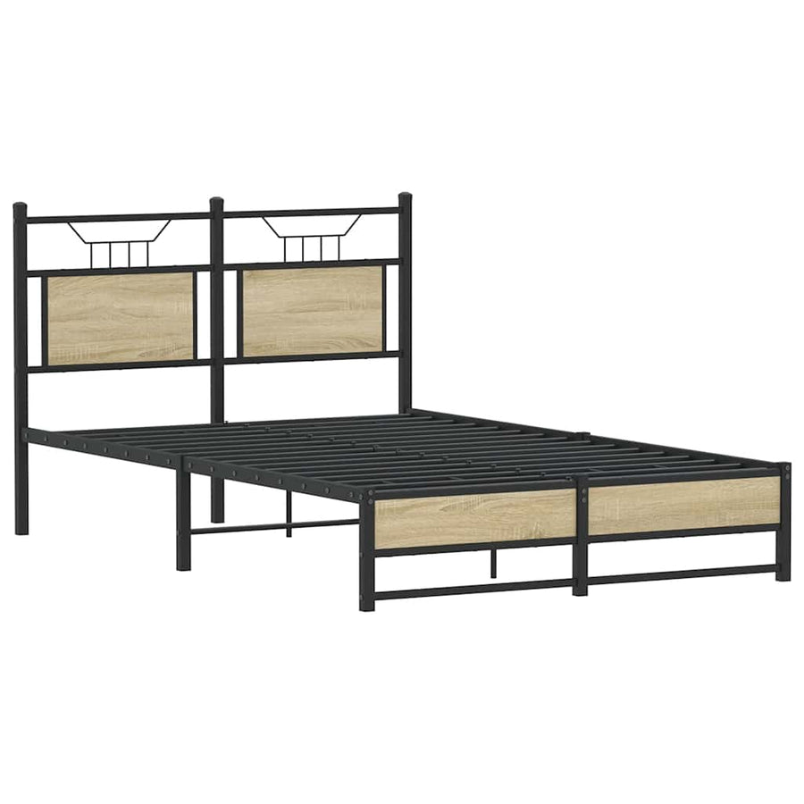 Bedframe zonder matras hout sonoma eikenkleurig 120x190 cm