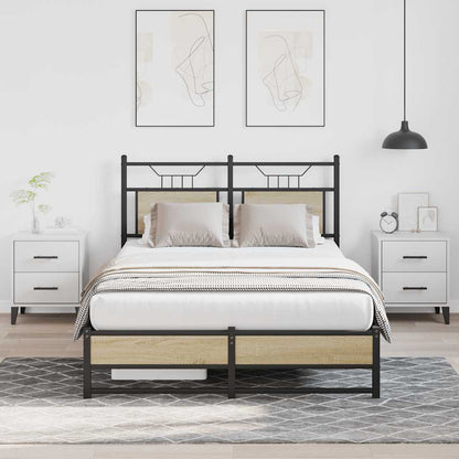Bedframe zonder matras hout sonoma eikenkleurig 120x190 cm