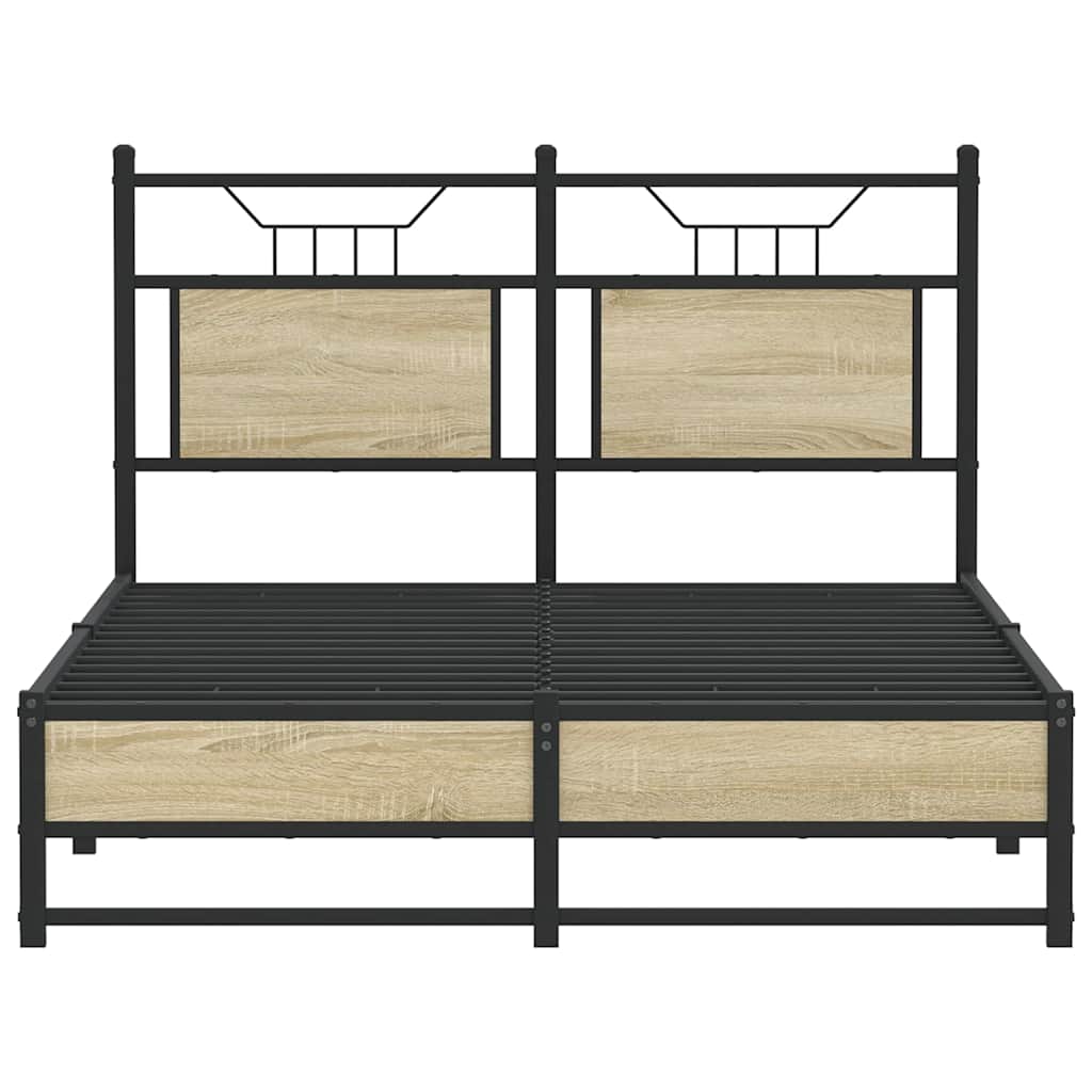 Bedframe zonder matras hout sonoma eikenkleurig 120x190 cm