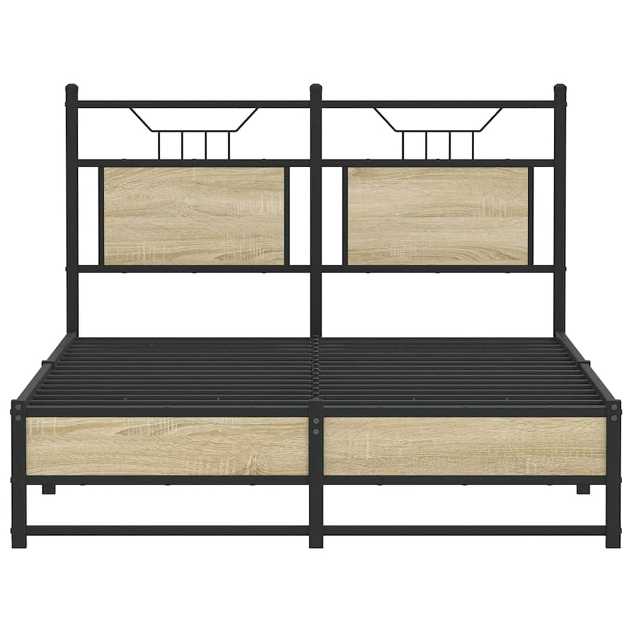Bedframe zonder matras hout sonoma eikenkleurig 120x190 cm