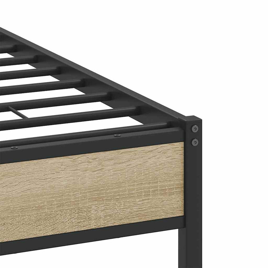 Bedframe zonder matras hout sonoma eikenkleurig 120x190 cm