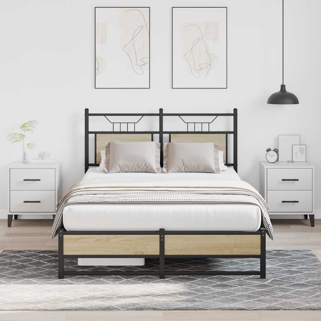 Bedframe zonder matras hout sonoma eikenkleurig 120x200 cm