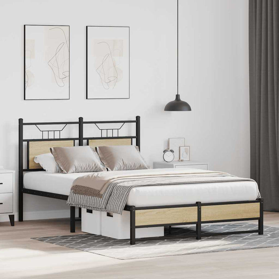 Bedframe zonder matras hout sonoma eikenkleurig 120x200 cm