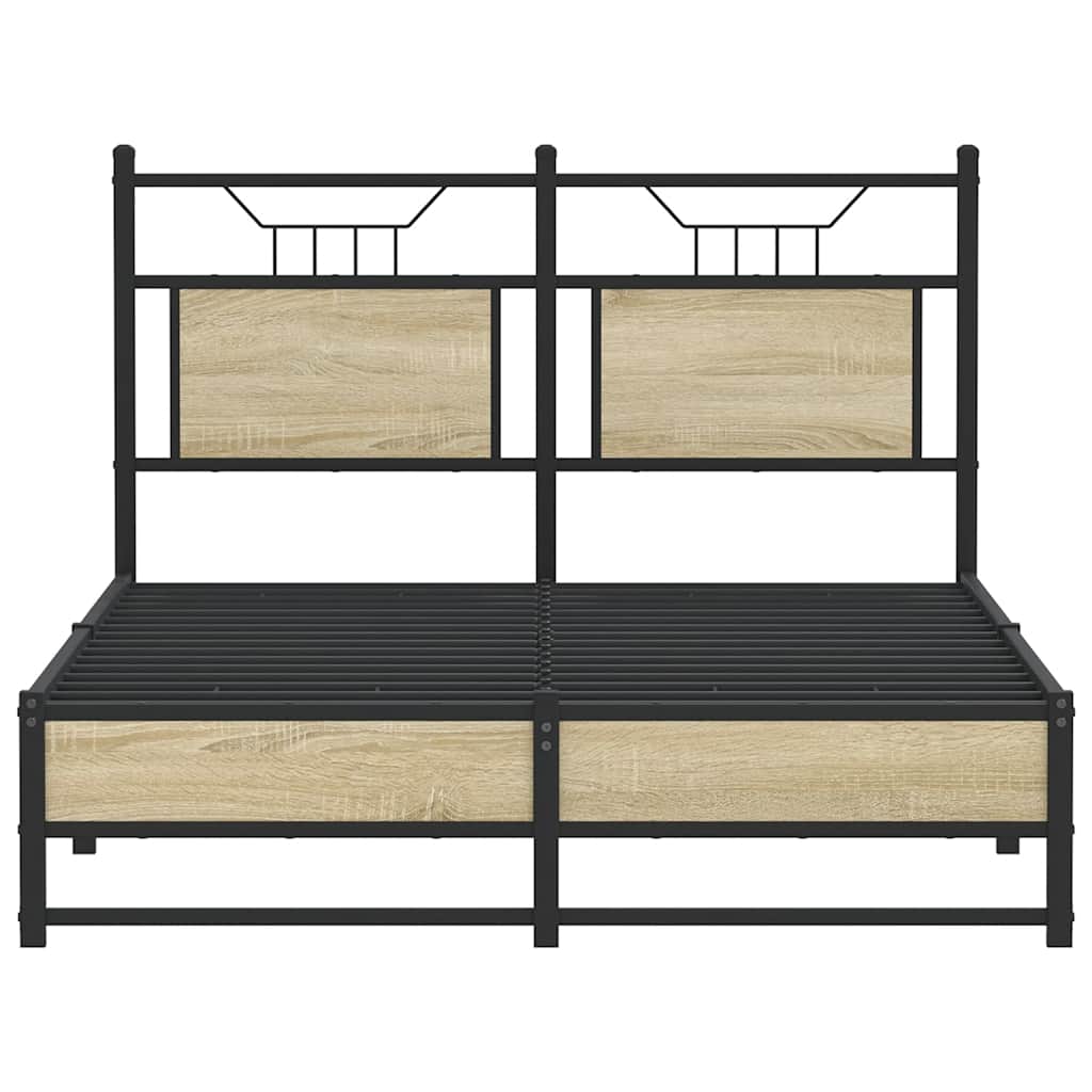 Bedframe zonder matras hout sonoma eikenkleurig 120x200 cm
