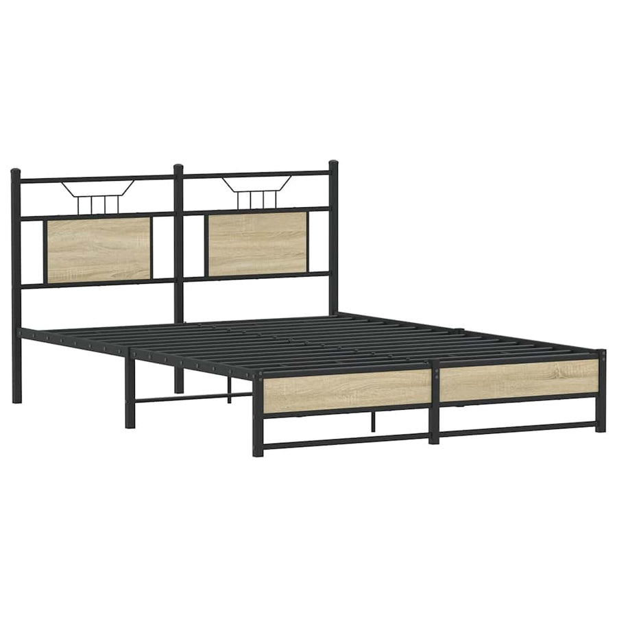 Bedframe zonder matras hout sonoma eikenkleurig 140x190 cm