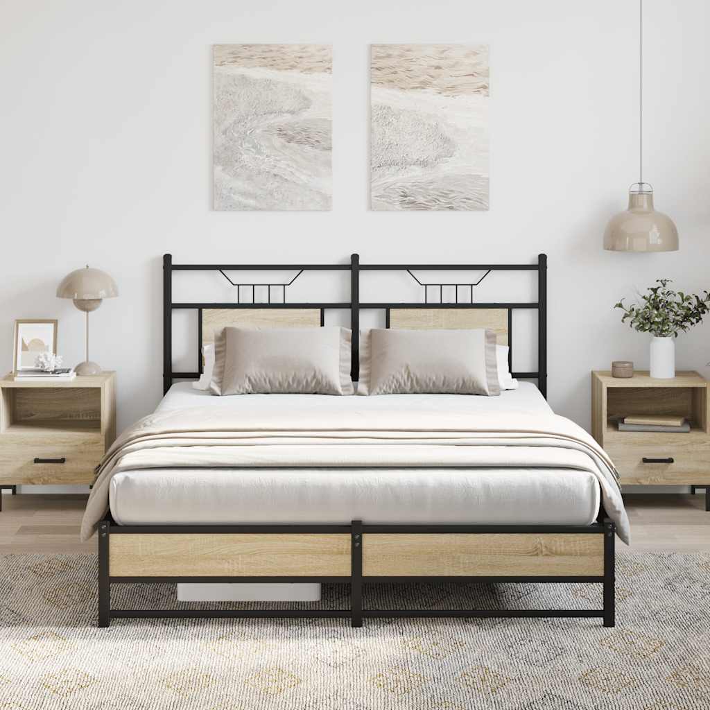 Bedframe zonder matras hout sonoma eikenkleurig 140x190 cm