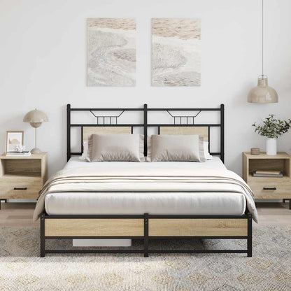 Bedframe zonder matras hout sonoma eikenkleurig 140x190 cm