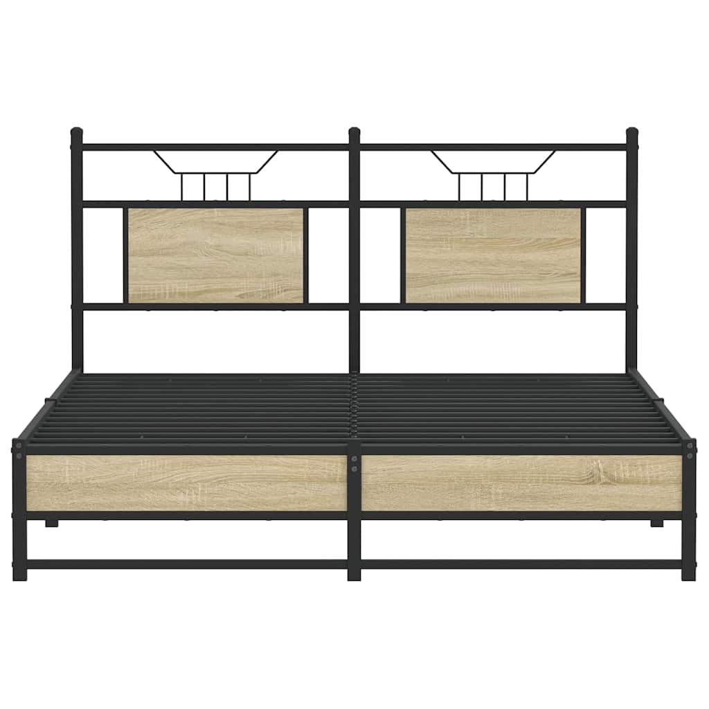 Bedframe zonder matras hout sonoma eikenkleurig 140x190 cm