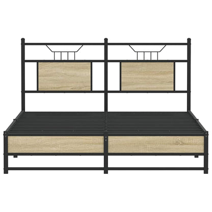 Bedframe zonder matras hout sonoma eikenkleurig 140x190 cm
