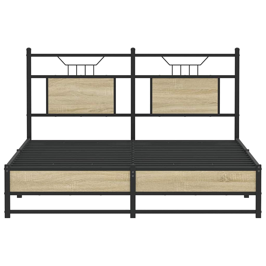 Bedframe zonder matras hout sonoma eikenkleurig 140x190 cm