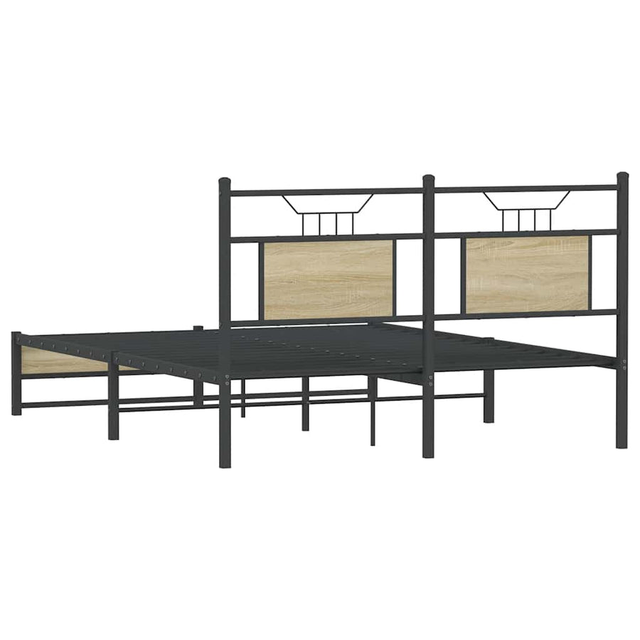 Bedframe zonder matras hout sonoma eikenkleurig 140x190 cm