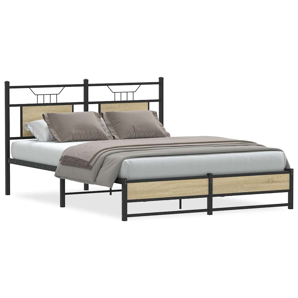 Bedframe zonder matras hout sonoma eikenkleurig 140x190 cm
