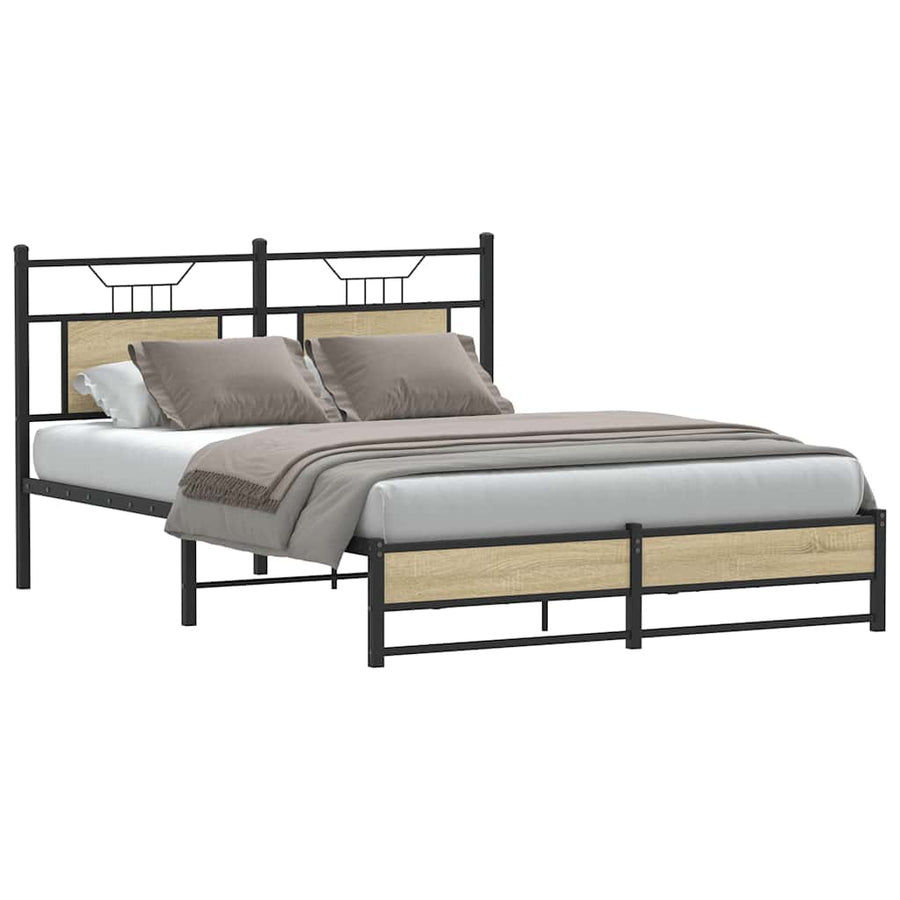 Bedframe zonder matras hout sonoma eikenkleurig 140x200 cm