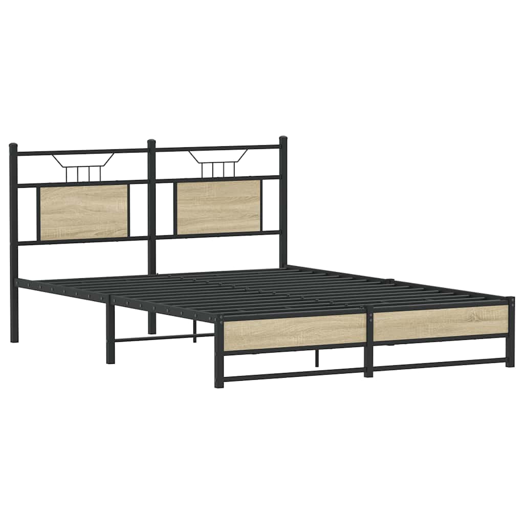 Bedframe zonder matras hout sonoma eikenkleurig 140x200 cm
