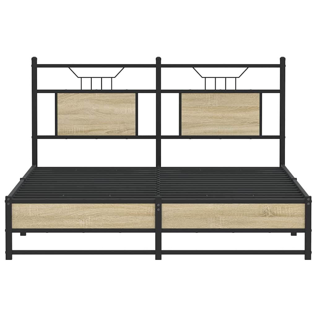 Bedframe zonder matras hout sonoma eikenkleurig 140x200 cm
