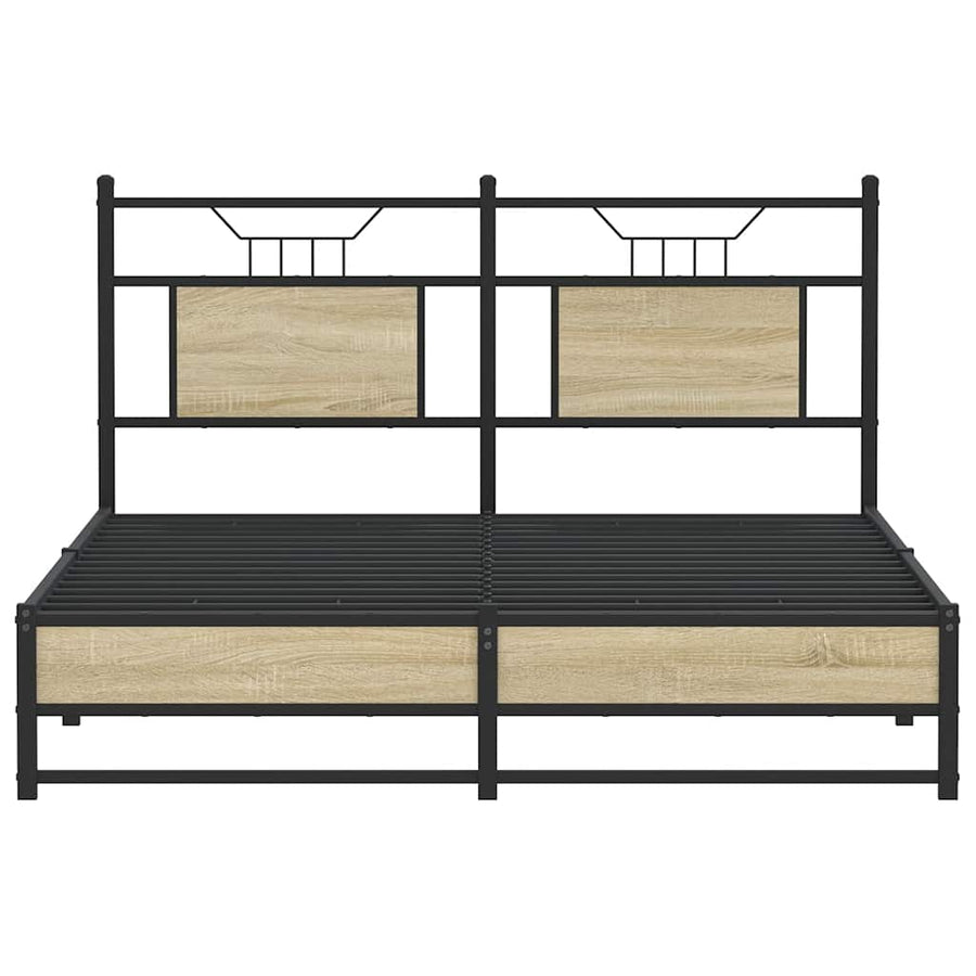 Bedframe zonder matras hout sonoma eikenkleurig 140x200 cm