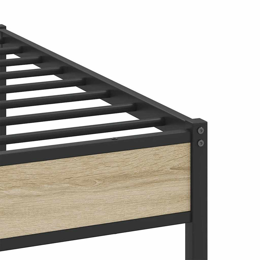 Bedframe zonder matras hout sonoma eikenkleurig 140x200 cm