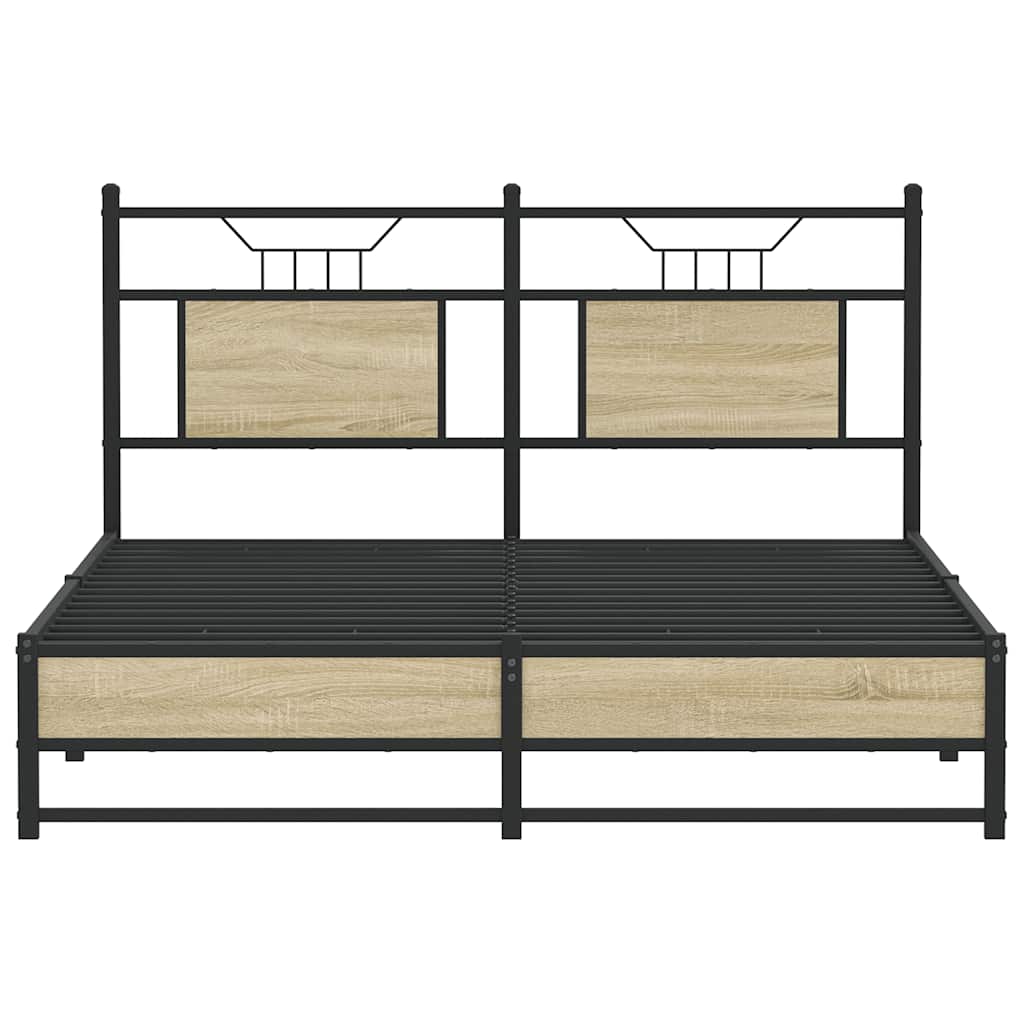 Bedframe zonder matras hout sonoma eikenkleurig 150x200 cm